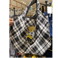 POLO RALPH LAUREN ECO BAG BLACK CHECK SOULDER BAG BEAR DESIGN