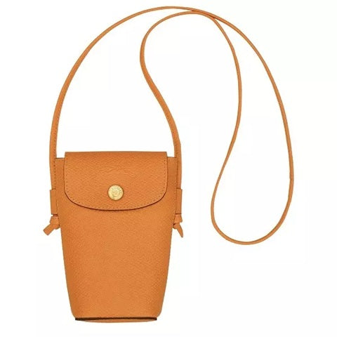 LONGCHAMP PHONE CASE CROSSBODY EPURE FULL LEATHER 34193HYZ222 APRICOT