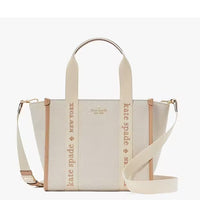KATE SPADE NEW YORK KIP DENIM SMALL TOTE KG767 LIGHT FAWN