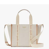KATE SPADE NEW YORK KIP DENIM SMALL TOTE KG767 LIGHT FAWN