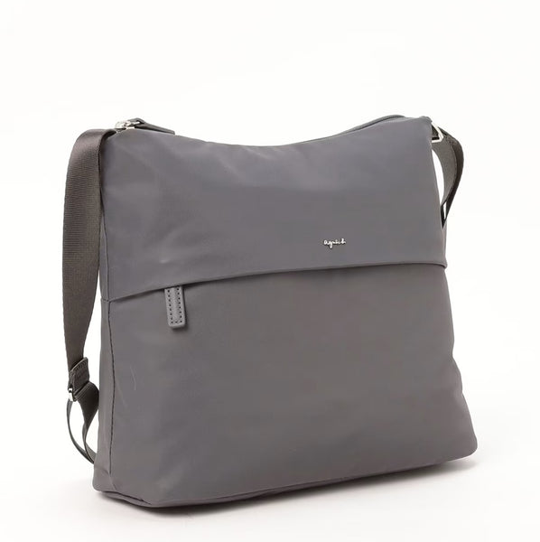AGNES B CROSSBODY TRAVEL BAG  FROM JAPAN NYLON BAG N566VN01 GREY BOUTIQUE COLLECTION