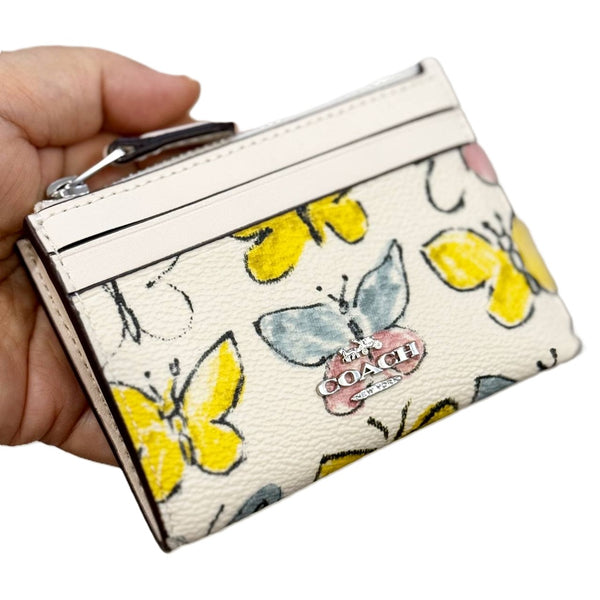 COACH MINI SKINNY ID CASE WITH BUTTERFLYPRINT CAR22 BEIGE