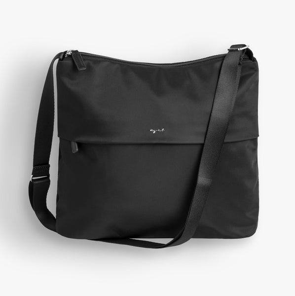 AGNES B CROSSBODY TRAVEL BAG  FROM JAPAN NYLON BAG N566VN01 BLACK BOUTIQUE COLLECTION