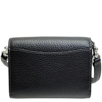 COACH CU170 MINI ENVELOPE WALLET WITH STRAP IN BLACK