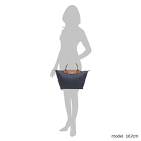 LONGCHAMP LE PLIAGE MEDIUM SHORT HANDLE SHOPPING BAG L1623 089 P68 NAVY 1623 089 P68