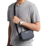 MICHAEL KORS COOPER SIGNATURE LOGO CAMERA BAG 37F4LCOC6B ADMIRAL BLUE ADMRL/PLBLUE MEN