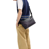 COACH FINN CROSSBODY BAG CAJ91 SIGNATURE GUNMETAL/CHARCOAL/BLACK