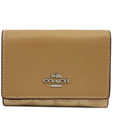 COACH CLASSIC C LOGO TRI-FOLD BUCKWHEAT MILK TEA