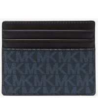MICHAEL KORS OUTLET COOPER SIGNATURE LOGO CARD CASE ADMRL/PLBLUE 36U9LCRD1B