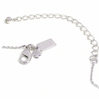 KATE SPADE SPOT THE SPADE PAVE CHARM PENDANT NECKLACE IN CLEAR/ SILVER O0RU2606