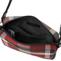 BLUE LABEL / BLACK LABEL CRESTBRIDGE NYLON OXFORD CRESTBRIDGE CHECK MINI SHOULDER BAG 51137408-17 RED