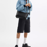 COACH FINN CROSSBODY BAG CAJ70 BLACK FULL LEATHER