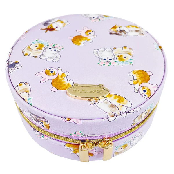 MOFUSAND FROM JAPAN MOFUSAND SHOBIDO ROUND ACCESSORY STORAGE CASE PINK
