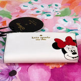 KATE SPADE X DISNEY MINNIE SMALL SLIM BIFOLD WALLET PARCHMENT CREAM  KG660
