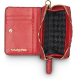 KARL LAGERFELD L5GNO6EI SMALL ZIP WALLET BLACK WITH KATE PINS WRISTLET