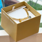 MICHAEL KORS GOLDEN NECKLACE 4 CHARMS MKJ0161931B BOX