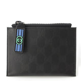 GUCCI MEN CARD HOLDER BLACK CANVAS 780177