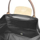 LONGCHAMP CLASSIC  LE PLIAGE MEDIUM SHORT HANDLE SHOPPING BAG 1623 089 001 BLACK
