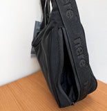 NERE NYLON MEDIUM HOBO SHOULDER CROSSBODY BAG BLACK UNIQUE SIDE ZIP