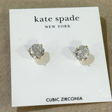 KATE SPADE VERY SHINNY CRYSTAL STUDS WBRUI086 CLEAR/GOLD