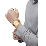 COACH BOXED  MEN'S ELLIOT SADDLE CALFSKIN QUARTZ WATCH 14602646 GOLD 41 MM
