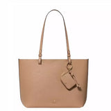 KATE SPADE TESSA TOTE BAG WITH POUCH CHARM IN LIGHT FAWN KO464