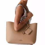 KATE SPADE TESSA TOTE BAG WITH POUCH CHARM IN  KO464 BLACK