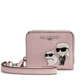 KARL LAGERFELD L5GNO6EI SMALL ZIP WALLET WRISTLET PINK