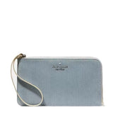 KATE SPADE LUCY DENIM L-ZIP WRISTLET BLUE KO111