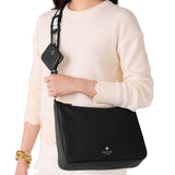KATE SPADE EMMA LARGE SHOULDER HOBO SATCHEL BAG CROSSBODY BLACK KK069 EXTRA POUCH