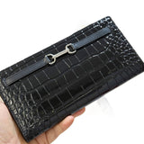 MICHAEL KORS CARSON LARGE CROC EMBOSSED WALLET 35F5G2ZE3A BLACK LW