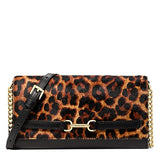 MICHAEL KORS CARSON LARGE LEOPARD PRINT CALF HAIR CONVERTIBLE CROSSBODY BAG 35F5S2ZC7H BROWN