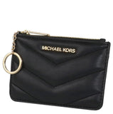 MICHAEL KORS JET SET TRAVEL SMALL QUILTED COIN POUCH 35R4GTVP1V BLACK
