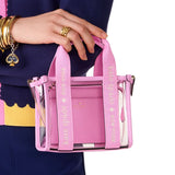 KATE SPADE KIP CLEAR SMALL TOTE PINK STRIPE KL063