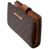 MICHAEL KORS MEDIUM SIGNATURE LOGO WALLET 35F8GTVF2B BROWN