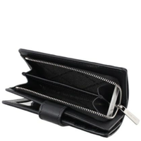 MICHAEL KORS JET SET MEDIUM FLORAL PRINT BI-FOLD WALLET BLACK 35S5STVF6Y