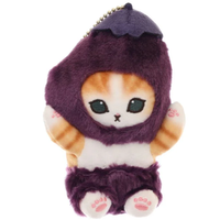 MOFUSAND FROM JAPAN CATS MARCHE EGGPLANT KEYCHAIN