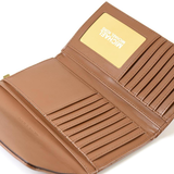 MICHAEL KORS JET SET TRAVEL QUILTED LEATHER LARGE TRIFOLD LONG WALLET BROWN LUGGAGE 35R4GTVF9V