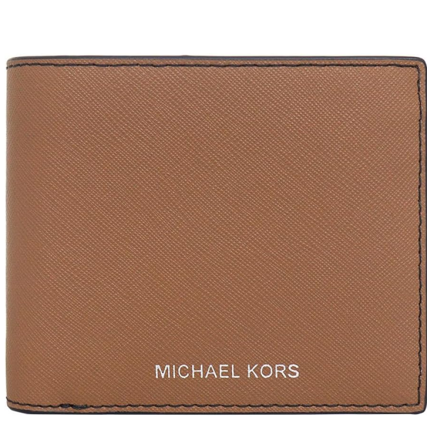MICHAEL KORS HARRISON SAFFIANO LEATHER BILLFOLD WALLET WITH COIN