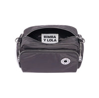 BIMBA Y LOLA  MEDIUM ANTHRACITE NYLON CROSSBODY BAG