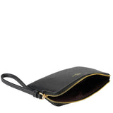 COACH CORNER ZIP WRISTLET CV396 BLACK GRAIN LEATHER