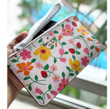 KATE SPADE LUCY STRAWBERRY GARDEN PRINT MEDIUM L-ZIP LARGE WRISTLET KG608  FLOWER FLORAL
