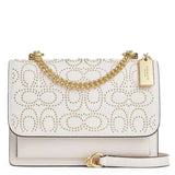 COACH KLARE CROSSBODY BAG WITH SIGNATURE RIVETS CX260 BIGGER CREAM