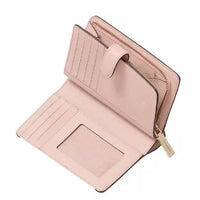 KATE SPADE FLOWER FLORAL PVC MEDIUM COMPACT BIFOLD WALLET KG488 PINK