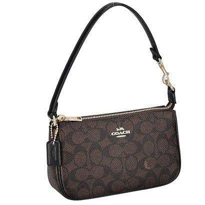 COACH NOLITA 19 IN SIGNATURE CANVAS CW426 BLACK BROWN