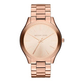 MICHAEL KORS ROSE GOLD TONE SLIM RUNWAY WATCH MK3197 42MM