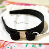 SALVATORE FERRAGAMO VARA BOW HEADBAND 0572738 BLACK HAIRBAND