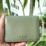 KATE SPADE LENA SMALL BIFOLD WALLET KH788 GREEN ROMAINE
