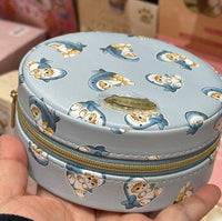 MOFUSAND FROM JAPAN MOFUSAND SHOBIDO ROUND ACCESSORY STORAGE CASE BLUE