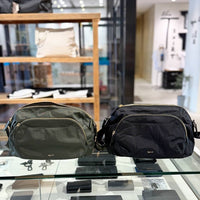 AGNES B CROSSBODY TRAVEL BAG  FROM JAPAN NYLON BAG GREY